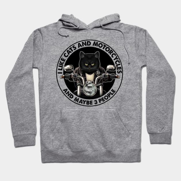 I Like Cats And Motorcycle Personalized Hoodie by Sunset beach lover